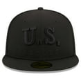 thumbnail image 2 of Men's New Era Black USMNT Text 59FIFTY Fitted Hat, 2 of 5