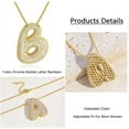 thumbnail image 4 of Z ZACHÉ Bubble Letter Necklace 18k Gold Plated,Dainty Cubic Zirconia for Women Men - Letter A, 4 of 6