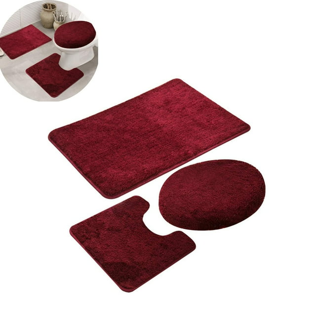 Colección de tapetes Essential Home, microfibra antideslizante de pelo largo para una rápida absorción de agua, multiusos (3 piezas)