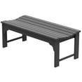 thumbnail image 6 of Afuera Living Traditional Poly Plastic Backless Adirondack Bench in Gray, 6 of 6