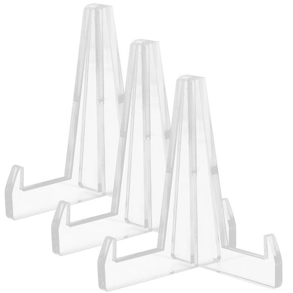 FRCOLOR Support de Chevalet Transparent en Acrylique Support de Chevalet pour Bureau Présentoir Multifonction 3 Pcs,3.54"X3.15"X3.15 Pouces