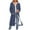 Striped jackets-Dark Blue, variant on Gamivast Striped Fleece Lined Jackets for Women Hooded Zip up Long Coats Trendy Long Sleeve Drawstring Warm Outerwear with Pockets Fall Cold Winter Clothes