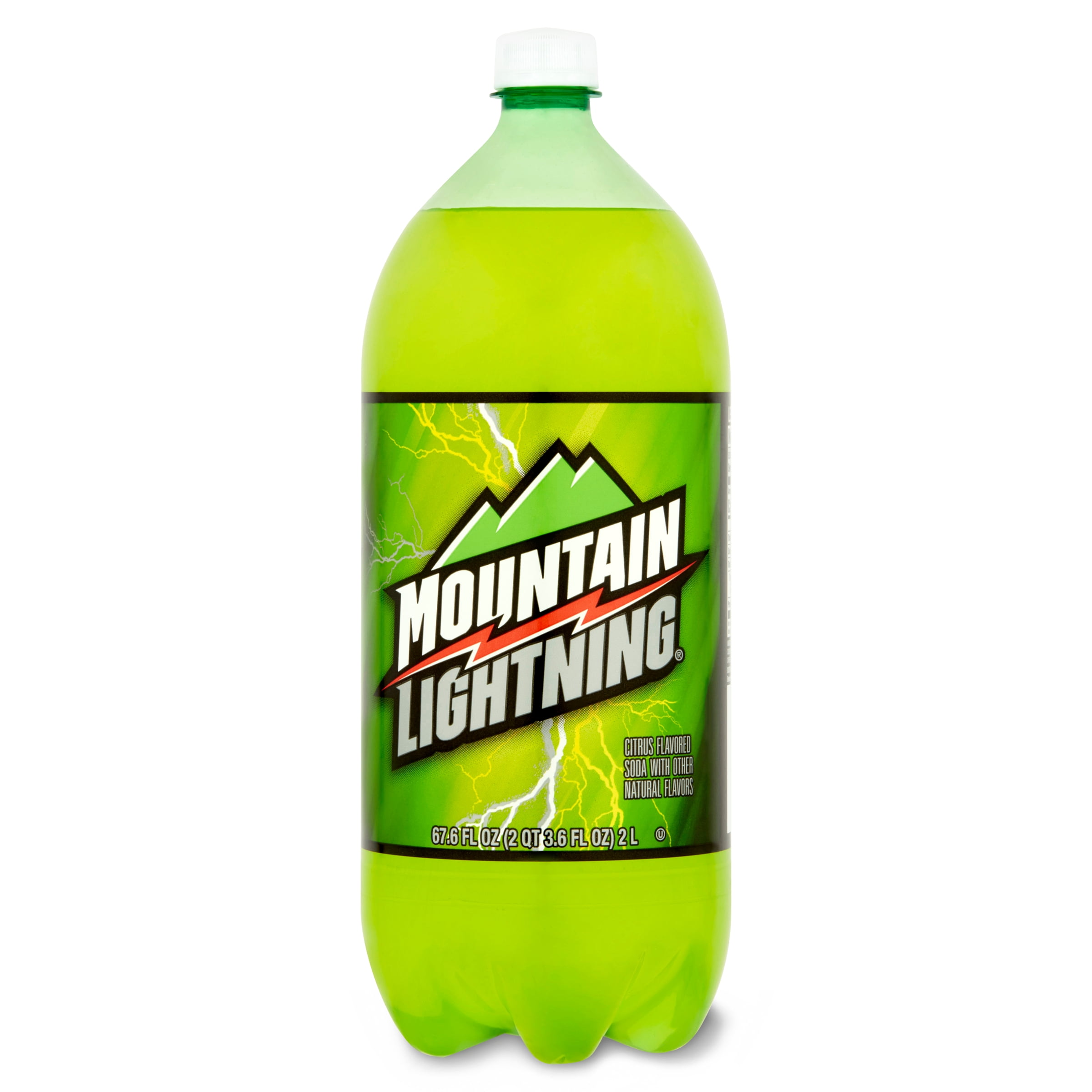 Great Value Mountain Lightning Citrus Soda, 2 Liter Bottle