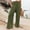 Army Green, variant on IDALL Linen Pants Women Wide Leg Pants Woman High Waist Wide Leg Prints Pants For Women Smocked Elastic Waist Loose Comfy Split Casual Pants Pockets Beach Pants Plus Size Pants Army Green L
