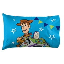 Toy Story Blue Buzz & Woody 1 Pack Standard Pillowcase, 100% Microfiber