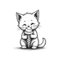 thumbnail image 6 of Cartoon Cat Stickers, Waterproof Cat Sticker for Water Bottle Laptop Phone Cases Planner Skateboard Luggage Helmet Party Favor Decor, Ideal for Adults Teens Teacher Rewards, 6 of 9