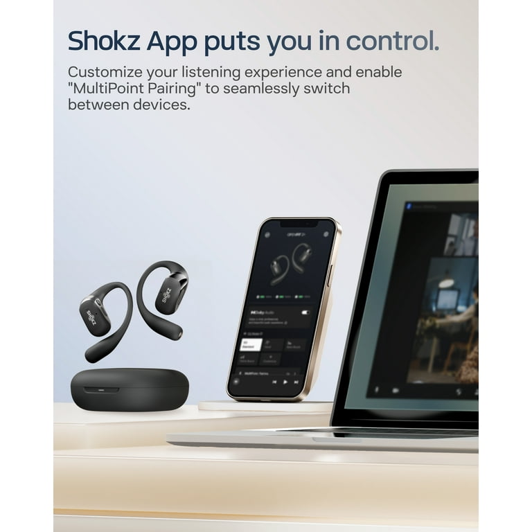 SHOKZ New OpenFit 2+ Open-Ear Headphones, Dolby Audio Enabled