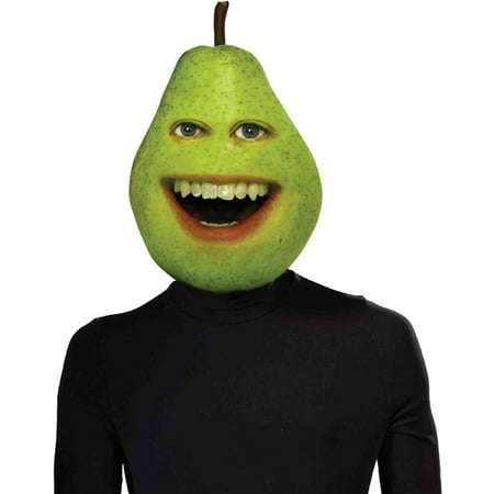 Annoying Orange Pear Overhead Latex Mask Funny Costume Accessory