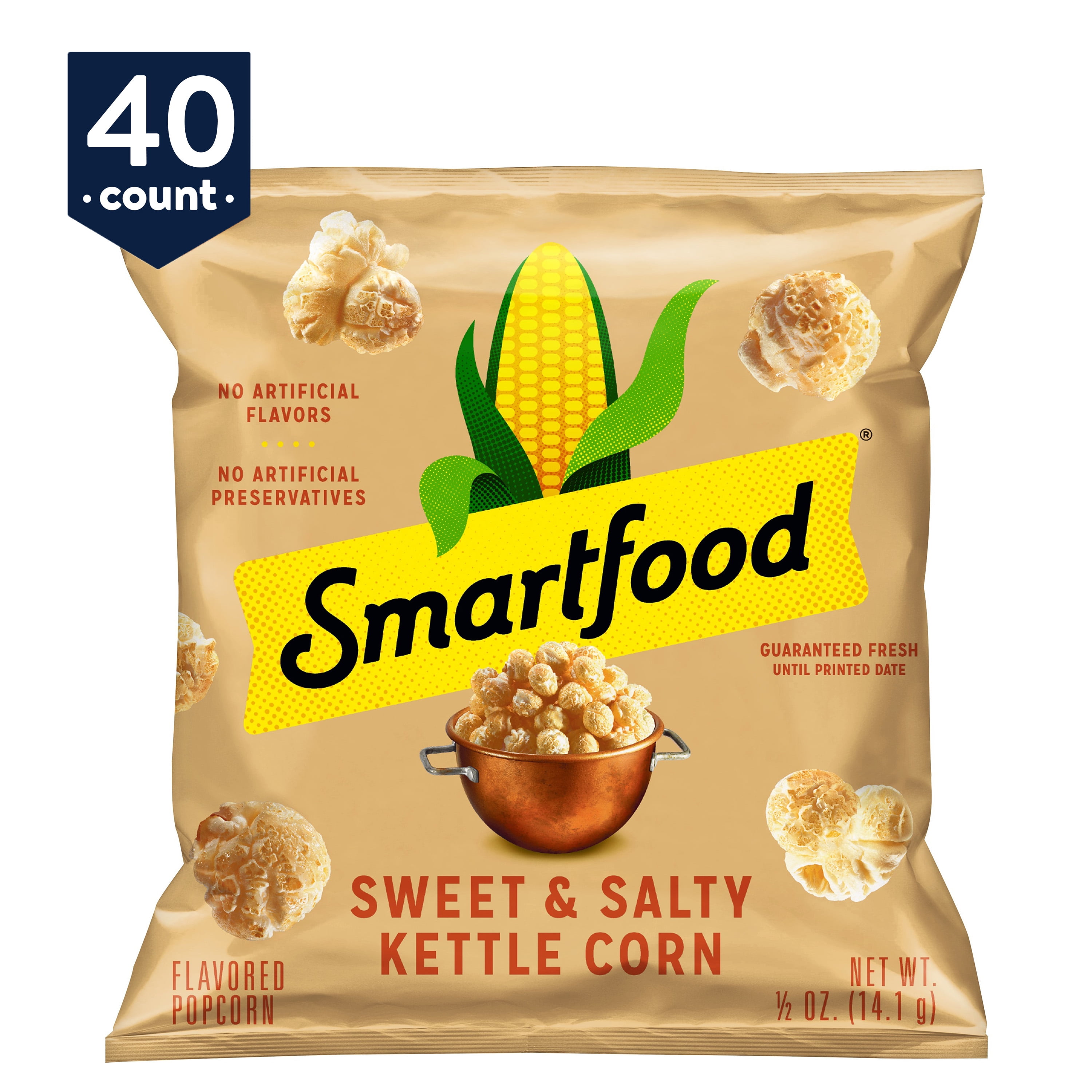 Photo 1 of **NONREFUNDABLE// BEST BY: 2/22/2022**
Smartfood Kettle Corn Popcorn, 40 Ct (0.5 Oz. Bags)