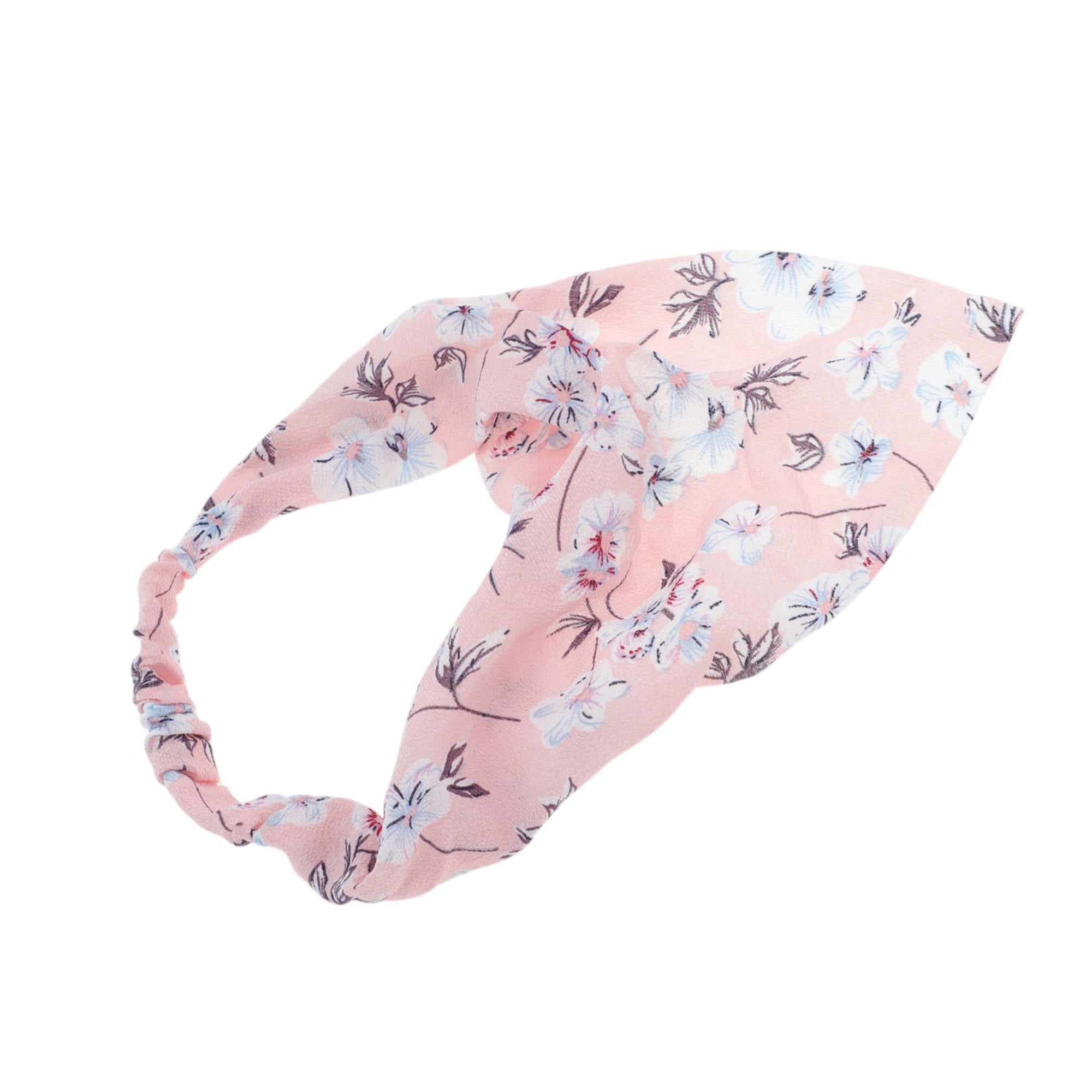 Unique Bargains 1pc Stylish and Comfortable Fashion Flower Headwrap Pink
