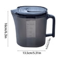 thumbnail image 3 of Graduated Refrigerator Cold Water Pitcher - Large Capacity Plastic Water Dispenser with Spigot & Filter, Leak-Proof Fruit Infuser Jug for Kitchen & Living Room, Dishwasher Safe (Black), 3 of 6