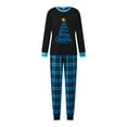 thumbnail image 6 of AceBaby Family Matching Christmas Pajamas Set Plaid and Letter Print Holiday Loungewear Sleepwear PJs, 6 of 10