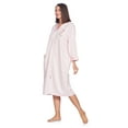thumbnail image 3 of Casual Nights Women's Quilted Long Sleeve Zip Up House Dress Robe, 3 of 5
