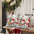 thumbnail image 2 of Dashan Christmas Throw Pillow Covers 16x16 Set of 2,Cute Snowmans Linen Pillow Cases for Bedroom Sofa Couch, 2 of 6