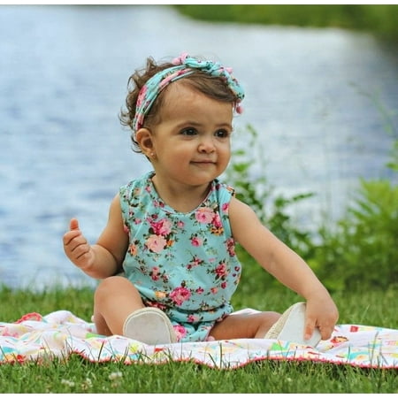 

Newborn Baby Girls Floral Romper Jumpsuit Headband Sunsuit Outfits Clothes 0-24M