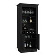 thumbnail image 6 of Lafayette Bar Cabinet with 4-Bottle Rack, Upper Glass Holder and Dual Door Design Macadamia, 6 of 7