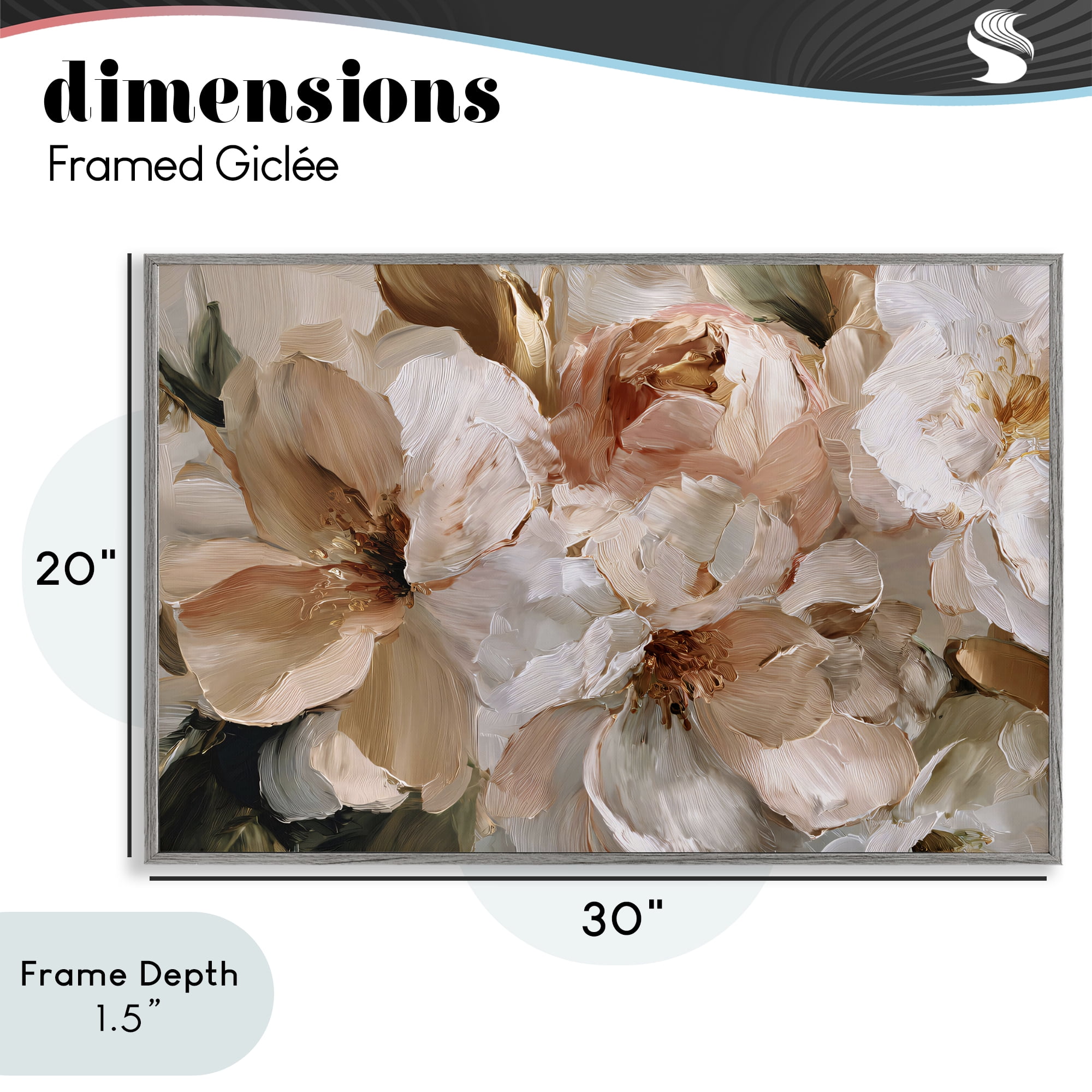 Stupell Industries Pink Brushstroke Petals Gray Framed Giclee Art, design by Jacky Ngan