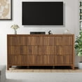 thumbnail image 6 of Weselon 9 Drawer Double Dresser with Storage Cabinet, Modern Wood Chest of Drawers Organizer for Bedroom Living Room Hallway, Walnut OAK, 6 of 9