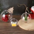 thumbnail image 5 of Uxcell 20 Pcs Hanging Tealight Holders Globes 4" Acrylic Refillable Balls, Plastic Christmas Ornaments Container for Party Home Decoration DIY, 5 of 7