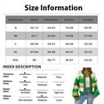 thumbnail image 3 of Women's Striped Chunky Needle Button-Down Cardigan Sweater Colorblock Long Sleeve Knitted Jacket for Fall and Winter Fashion,Red,M, 3 of 7