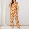 thumbnail image 2 of Hirioo Beautiful Fox A for Women's Pajama Sets 2 Piece Pjs Women's Long-Sleeved Pajama Set Button Down Sleepwear,S-XXL-Large, 2 of 7
