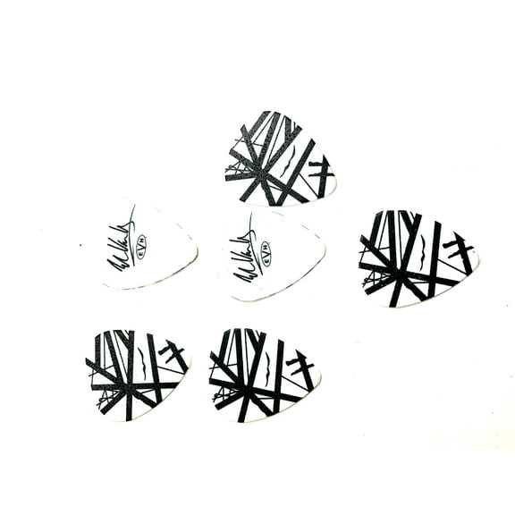 Dunlop Picks - EVHP03 EVH VHI (White with Black Stripes)