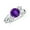 Amethyst, variant on Three Stone Moissanite Engagement Rings for Women 925 Sterling Silver Twisted Solitaire Diamond Ring White Gold Infinity Wedding Anniversary Ring Size 6