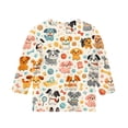 thumbnail image 4 of CCRFTGI Cute Shirts for Girls Size 6 3/4 Sleeve Animal Print Tween Girls Trendy Clothes Tee Tops Summer Trendy Soft Lightweight Crew Neck T-Shirts Yellow 9-10 Years, 4 of 4