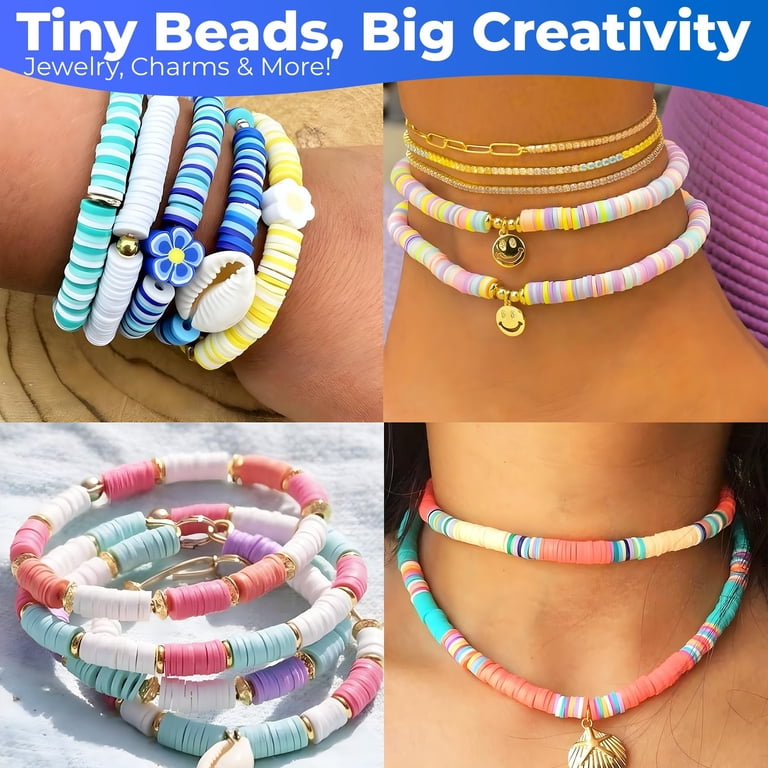 Darice 6600+ Clay Beads Bracelet Making Kit 30 Colors in Bottles