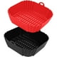 thumbnail image 1 of Paquete de 2 forros de silicona para freidora de aire, cesta cuadrada de silicona para freidora de aire de 8,5 pulgadas, resistente al calor, fácil limpieza, accesorios para horno, 1 of 5