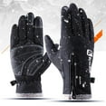 thumbnail image 2 of Forzero Unisex Touch Screen Cycling Gloves Winter Cold Weather Waterproof Thickness Warm Fleece Inner Zippered Adjustable Full Finger Gloves For Ski Snowboard Bike Running Motorbike, 2 of 5
