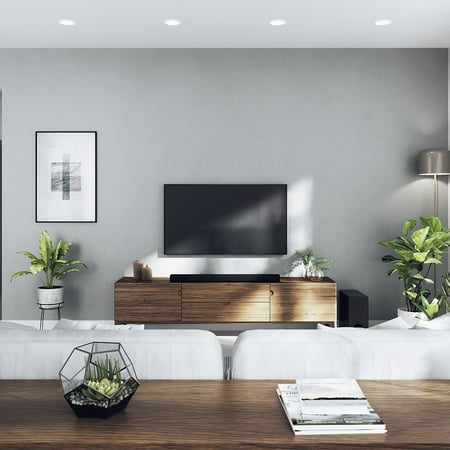 Yamaha - TRUE X BAR 50A Soundbar with Dolby Atmos, Wireless Subwoofer and Alexa Built-in - Black