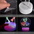 thumbnail image 5 of Luz de noche para niñas, lámpara de ilusión óptica 3D, lámpara de mesita de noche que cambia de color, lámpara de mesa táctil, decoración para el Día de la Madre, regalo para niños, mujeres y niñas (, 5 of 5