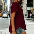 thumbnail image 5 of beishanbush Winter Sales Saving $10 Basic Tees Casual Tshirts Women's Blouse,V Neck Short Sleeve Casual Work Summer Under $10, 5 of 6
