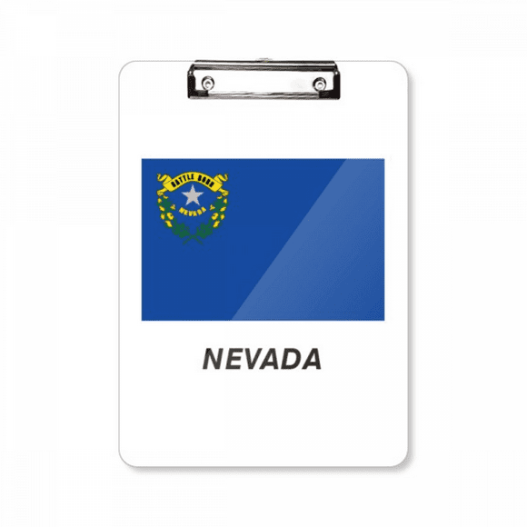 État du Drapeau Général Nevada Presse-Papiers Dossier Écriture Pad Support Plaque A4