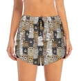 thumbnail image 2 of KLL Cartoon Bear Pattern Shorts Women,Athletic Shorts High Waisted Running Shorts Pocket Sporty Short Gym Elastic Workout Shorts-Large, 2 of 7