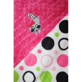 thumbnail image 3 of Manta Lil' Cub Hub Minky con estampado de círculos rosa intenso, 3 of 6