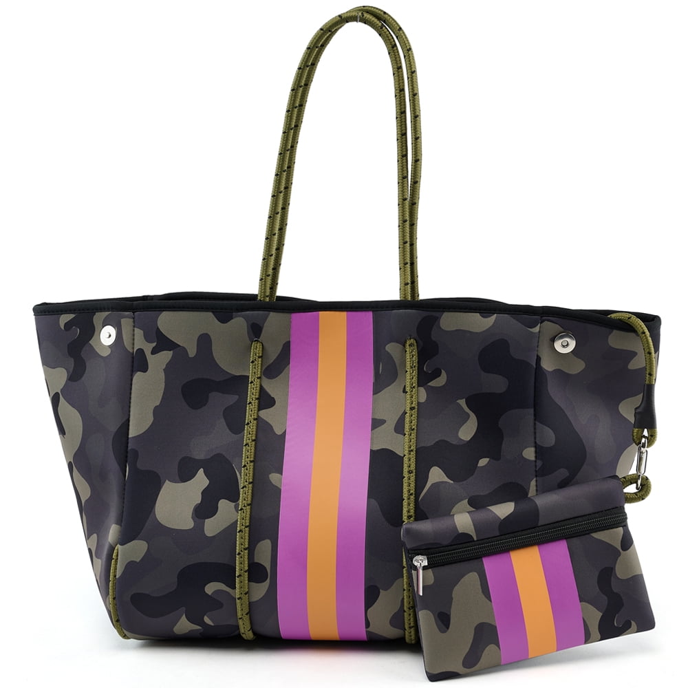 Women Ladies Designer Handbag Kitty Neoprene Shoulder Bag Large Hobo Tote Purse 