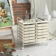 thumbnail image 6 of Costway 12 Drawers Rolling Cart Storage Scrapbook Paper Studio Organizer Bins White, 6 of 10