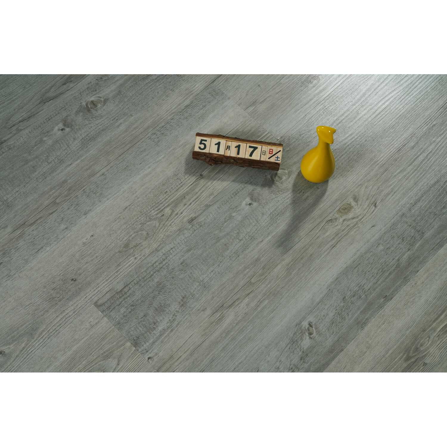 Elegant Kitchen & Bath LVFGRY03-7-7-V2 7 x 48 x 7 mm 20 Mil Luxury Vinyl Flooring, Ash Grey