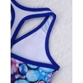 thumbnail image 6 of MSemis Girls 3 Piece Swimsuits Floral Tankini Set with Skirt Swimsuit Bathing Suit,Sizes 4-14 Bubbles Blue 5-6, 6 of 6
