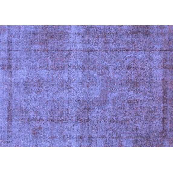 Ahgly Company Indoor Rectangle Abstract Blue Modern Area Rugs, 4' x 6'