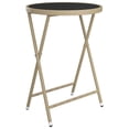 thumbnail image 5 of vidaXL 3 Piece Patio Bistro Set Poly Rattan and Tempered Glass Beige, 5 of 58