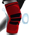 thumbnail image 1 of QualitChoice Genouillère Professionnelle Manchon de Compression avec Coussinets en Gel pour Rotule Genouillères pour Course Randonnée Sports No.5, 1 of 4