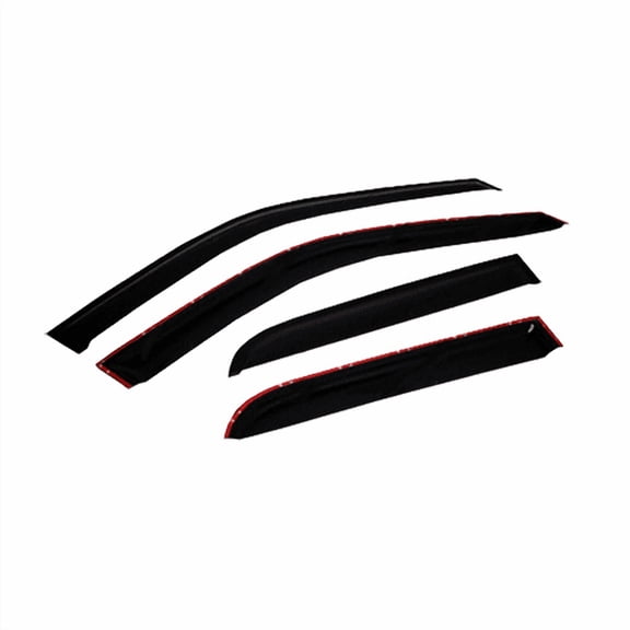 4pcs Window Visor Rain Guards Compatible with Ford F150 Crew Cab, 2009-2014, 1999-2016 Dark Smoke Wind Deflectors, UV-Resistant