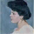 thumbnail image 2 of Ernst Stöhr 15x15 Black Ornate Wood Framed Double Matted Museum Art Print Titled - Mary Losert, Niece of the Artist (1919), 2 of 5