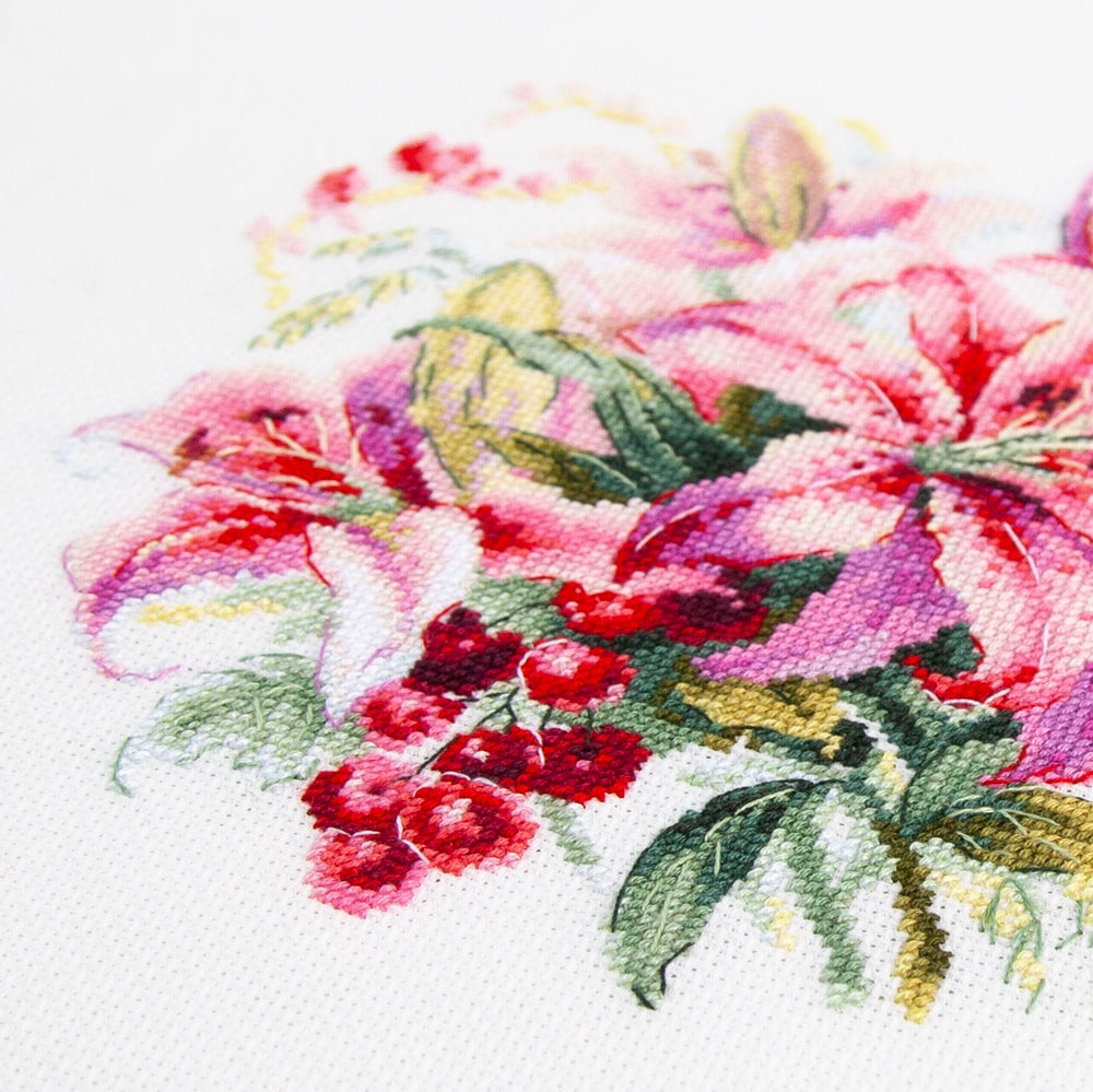 Pink Lilies 70-06 Counted Cross-Stitch Kit