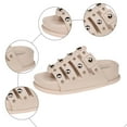 thumbnail image 5 of Studded Platform Slides Sandals for Women 2025 Gothic Casual Punk Buckle Footbed Slip on Walking Flats, 5 of 8