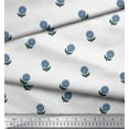 thumbnail image 3 of Soimoi Poly Georgette Fabric Leaves & Floral Block Print Fabric by Yard 52 Inch Wide, 3 of 3