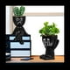 thumbnail image 3 of 4 Maceteros Suculentos Artificiales, Mini DecoracióN Suculenta de CeráMica en Maceta, Macetas Negras Creativas con Forma , Macetas PequeñAs, 3 of 8